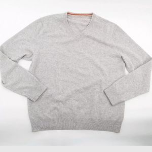 ALAN FLUSSER Cashmere Wool Blend V-neck Gray L